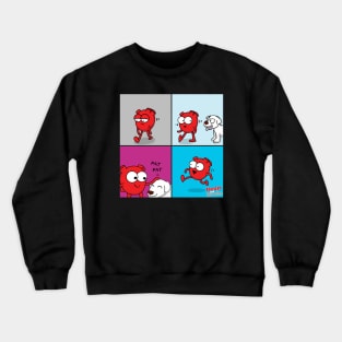 Heart Plus Dog Crewneck Sweatshirt